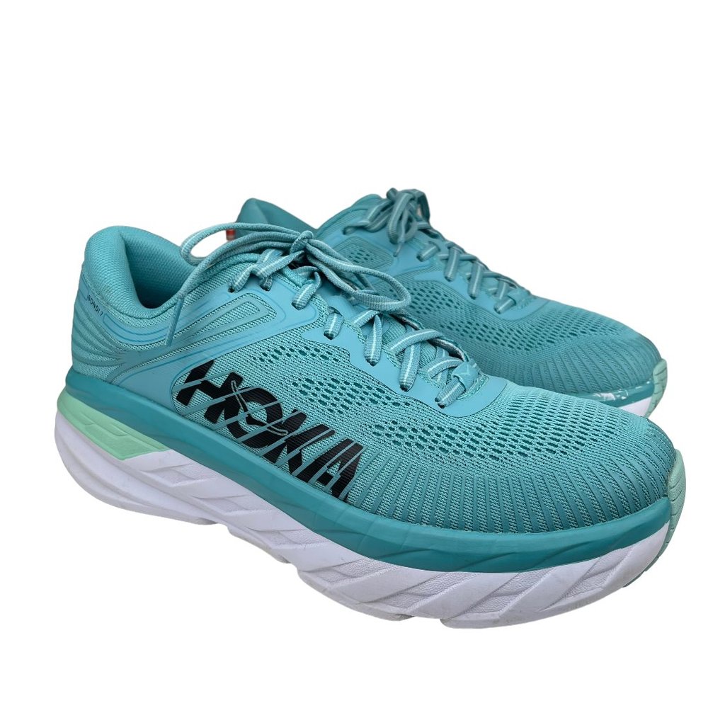 HOKA ONE ONE Bondi 7 Blue Green Women's Running Shoes 1110519